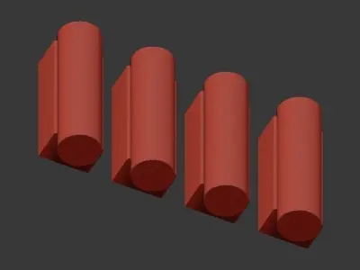 Restoration person wall sconce 3D model