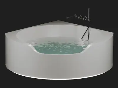 OFURO bathtub with led lighting Low-poly 3D model