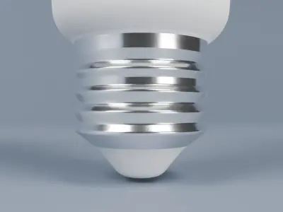 Whit Light Bulb  Free low-poly 3D model