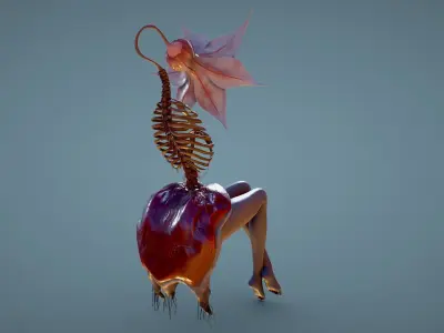 Corpse Flower Low-poly 3D model