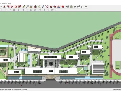 Sketchup School and University H1 3D model