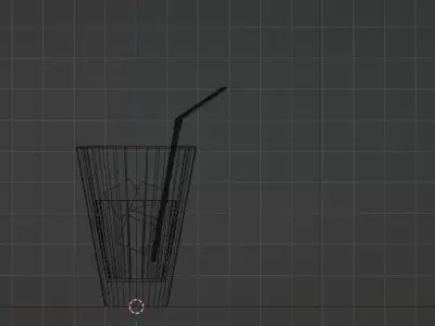 glass of juice Low-poly 3D model