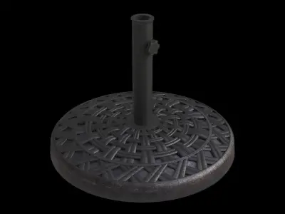 Basket Weave Round Umbrella Stand 3D model