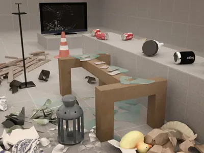 Destructible Props Pack Low-poly 3D model