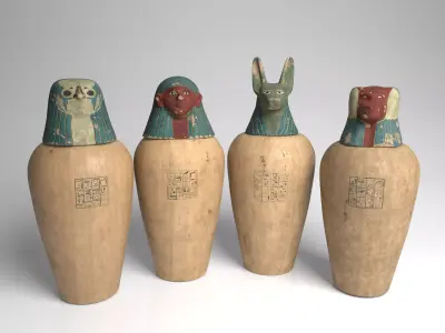 Canopic Jars 3D model