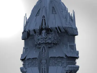 Ocean Cyberpunk Tower 2 3D model