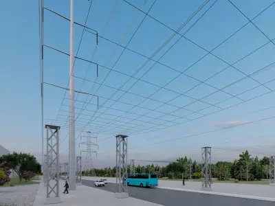 Powerline Safety Net 3D model