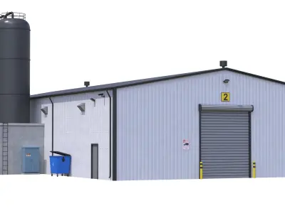 Industrial Building 6 Low-poly 3D model