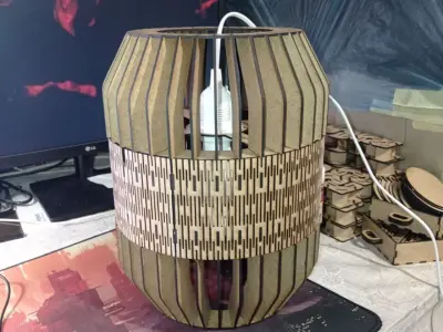 CEILING LIGHT LAMP 3D PRINT AND LASER CUT 3D print model