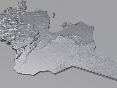 Tunisia Terrain Country 3D model