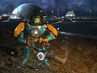 Pilot Boy and Mecha 3D model