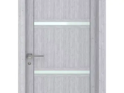 Door-040 interior door with glass panel 3D model