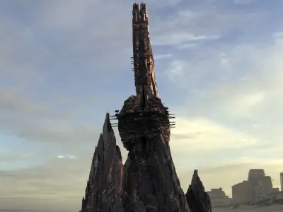 Alien Cliff Shards 6  3D model