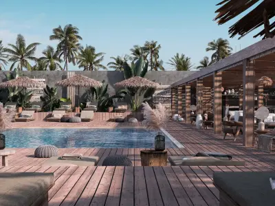 Club House - Open Air Low-poly 3D model