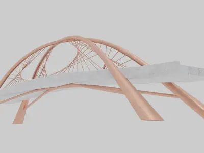 Bridge Low-poly 3D model 5