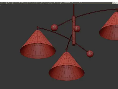 Mitzi Birdie Chandelier Low-poly 3D model