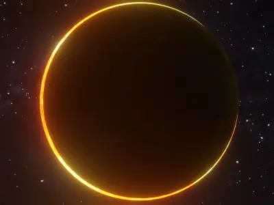 Solar eclipse 3D model