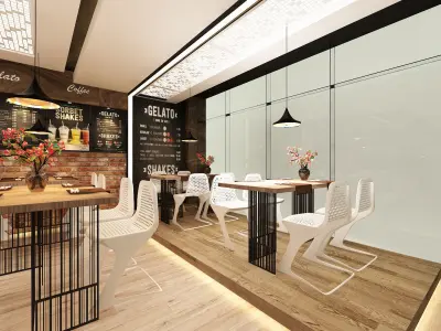 Restaurent Interior 3D model