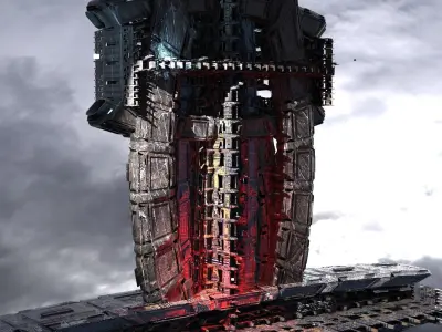 Dark void drake archway colossal structure  3D model