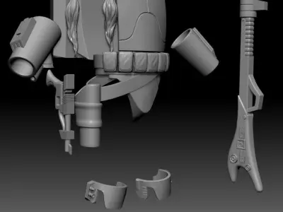 Boba Fett Holiday Special One12 Scale Armor STL Files 3D print model