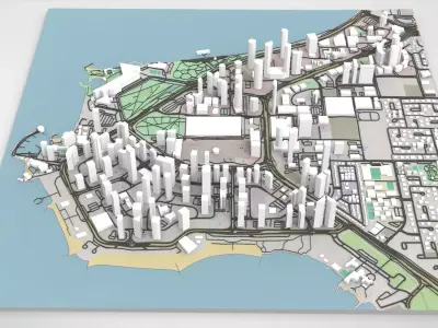 Cityscape Doha Qatar  3D model