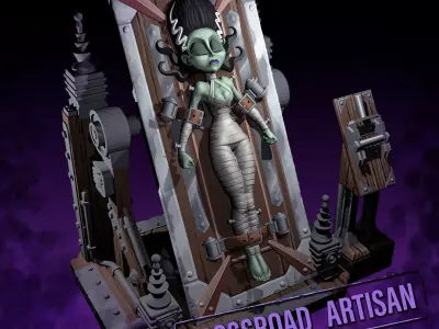 Frankenstien Brides Interchangeable Sculptures 3D print model