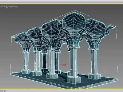 Mosque arches  Free low-poly 3D model