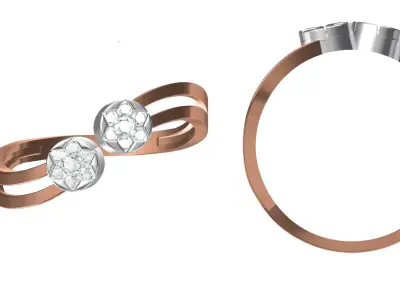 Light Weight Wedding Engagement Women Ring STL JCD Details 3D print model