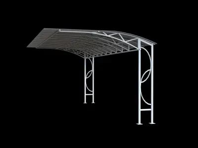 3d model canopy parking shelter  3D model