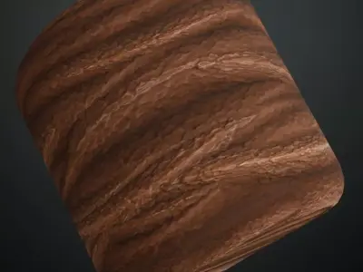 Rough Organic Dark Wood Bark PBR Texture