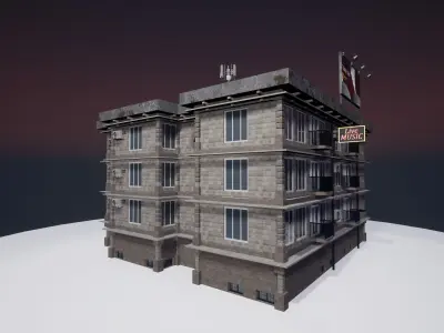 Modular Apartment Low-poly 3D model