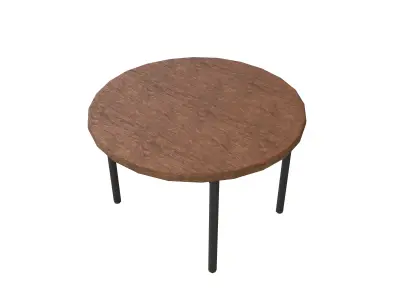 Round Table V1 002 Low-poly 3D model