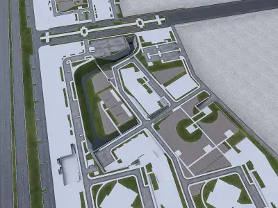 Urban Area 03  Low-poly 3D model