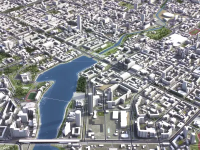 Yekaterinburg Low-poly 3D model