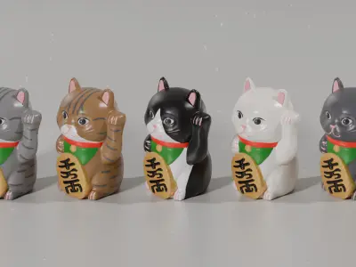 Lucky Cat Bundle 3D model