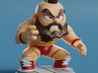 ZANGIEF- STREET FIGHTER - chibi 3D print model