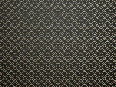 Elegant Fan-Pattern Gold Metal Grill PBR Seamless Texture