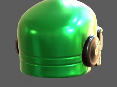 Helmet plastic mask protection pollution ball shaped  Low-poly 3D model