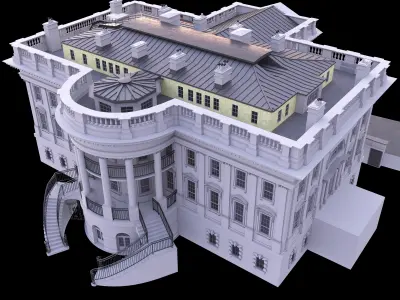 usa white house 3D model