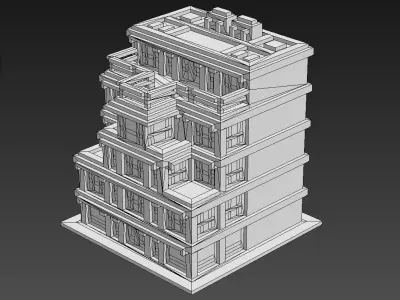 House Voxel - 8 Low-poly 3D model