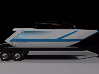 Modern Luxury Speed Boat 3D model