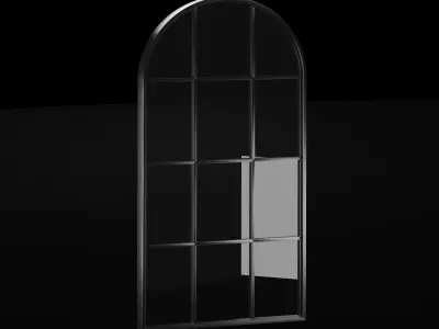 Modern Aluminum Wooden windows 3D model