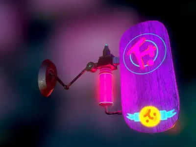 Sci-fi Sign Low-poly 3D model