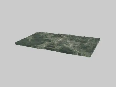 Baton Rouge City Low-poly 3D model