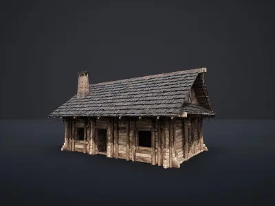 MEDIEVAL SLAVIC HOUSE COTTAGE CABIN HUT VILLAGE FARM AAA NEXTGEN Low-poly 3D model