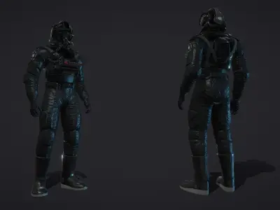 Star Wars  Imperial V-wing pilot Low-poly 3D model