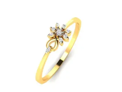Diamond Ring For Women 3d Print Model 3D print model 31