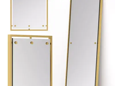 Coco republic Wall Floor Mirror Low-poly 3D model