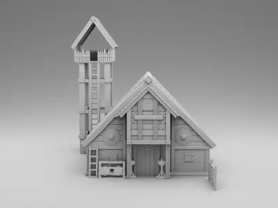 Viking watchmans house 3D print model
