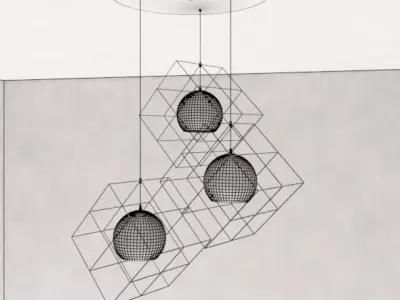 Diamond ceiling lamp 3D model